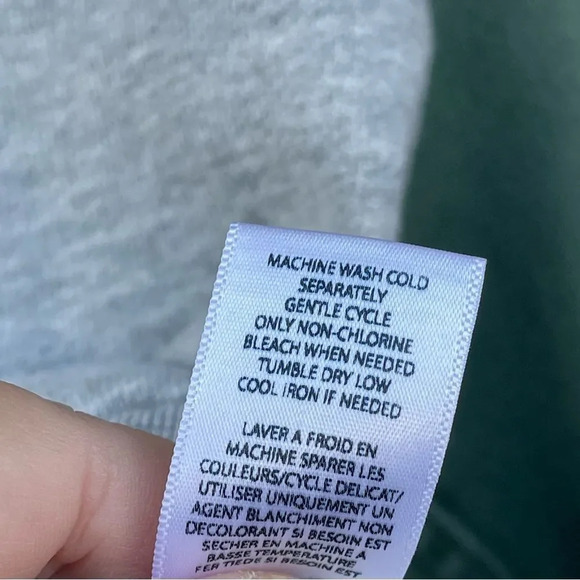 NSF longsleeve sweater with denim dark green sleeves small - Picture 6 of 9